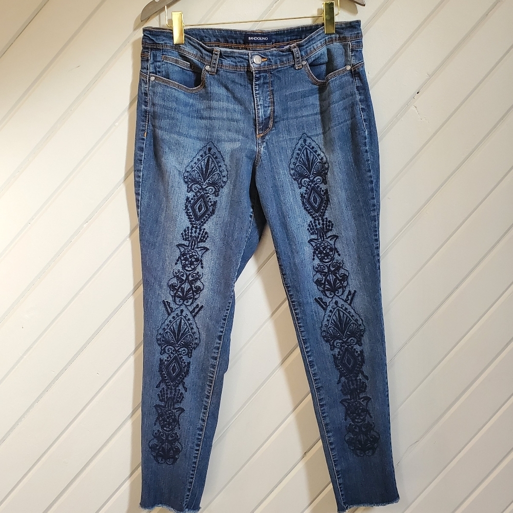 BANDALINO lisbeth Navy Embroidered Jeans - Picture 2 of 12
